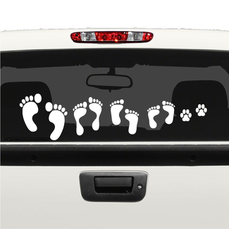 FOOT PRINT FAMILY CAR DECAL STICKERS