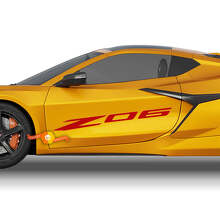 Z06 Side Door Logo Vinyl Decal Pair for Chevrolet Corvette _2