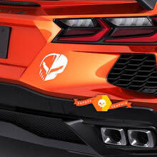 Chevrolet Corvette C8 Rear small Jake Skull Z06 Vinyl Decal Sticker 2