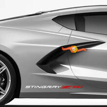 Pair Chevrolet Corvette C8 Stingray Z51 Edition Racing Rear Fender Side Vinyl Decal Sticker 2 Colors 2