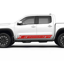 2 Nissan Decal Rocker Panel Side Nissan Frontier Stripe Vinyl Stickers Kit 2