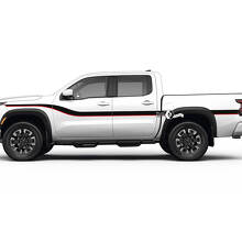 2 Nissan Decal Front Fender Doors Bed Rear Fender Logo Line Trim Side Vintage Nissan Frontier Stripe Vinyl Stickers Kit 3