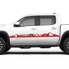 2 Nissan Decal Doors Hills Mountains Pro-4x  Nissan Frontier Stripe Vinyl Stickers 3 Colors 2
