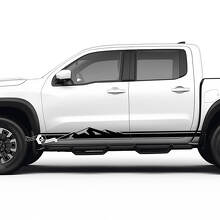 Mountain Style Side Stripes Vinyl Decal Kit For Nissan Frontier _3