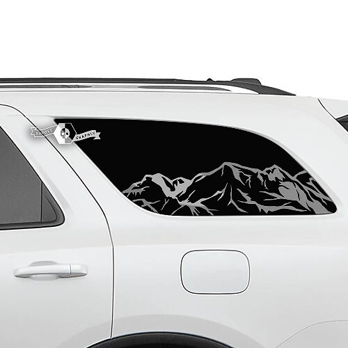 Pair Side Doors Rear Window Mountains Decal Vinyl Stickers for Dodge Durango