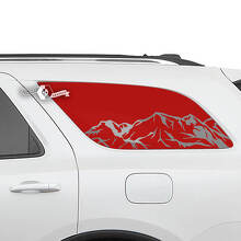 Pair Side Doors Rear Window Mountains Decal Vinyl Stickers for Dodge Durango 2