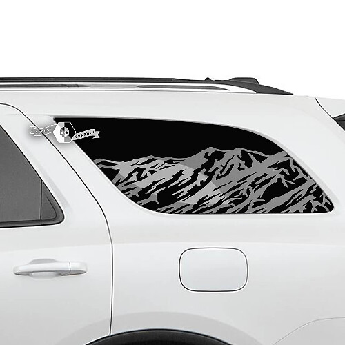 Pair Side Rear Window Mountains Decal Vinyl Stickers for Dodge Durango
