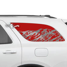 Pair Side Rear Window Mountains Decal Vinyl Stickers for Dodge Durango 2
