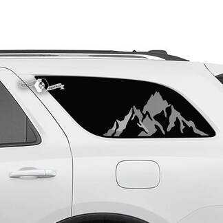 2x Dodge Durango Side Rear Window Mountains Decal Vinyl Stickers