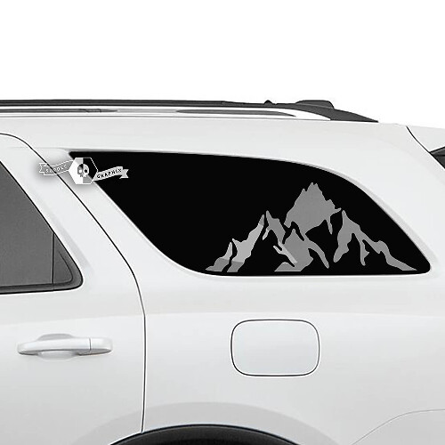 2x Side Rear Window Mountains Decal Vinyl Stickers for Dodge Durango