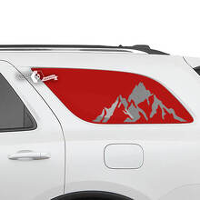 2x Side Rear Window Mountains Decal Vinyl Stickers for Dodge Durango 2
