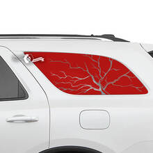 2x Dodge Durango Side Rear Window Tree Outline Decal Vinyl Stickers 2