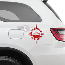 Pair Dodge Durango Side Mountains Logo Decal Vinyl Stickers 2