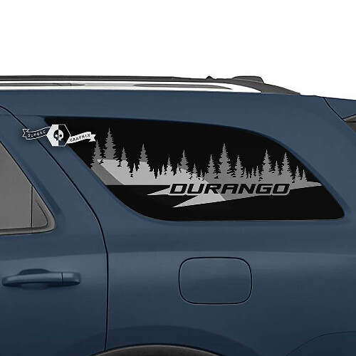 Pair Side Rear Window Forest Logo Decal Vinyl Stickers for Dodge Durango