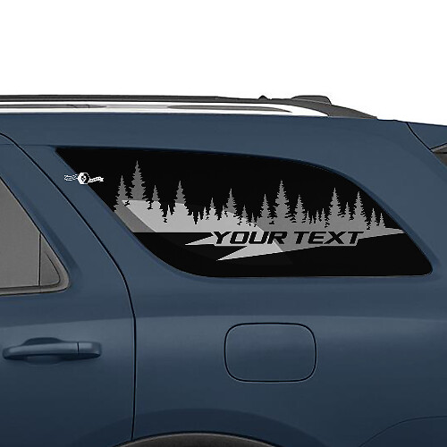 Pine Forest Rear Side Window Vinyl Decal Pair for Dodge Durango