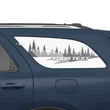 Pine Forest Rear Side Window Vinyl Decal Pair for Dodge Durango_2