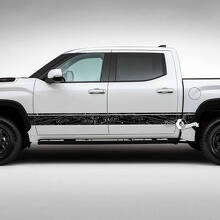 Topographic Map Side Stripes Vinyl Decal Kit For Toyota Tundra_2