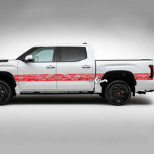 Pair Toyota Tundra Vintage Doors Bed Side Rear Fender Destroyed Grange Stripes Trim Vinyl Stickers Decal 2