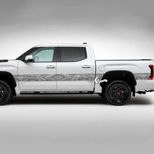 Pair Toyota Tundra Vintage Doors Bed Side Rear Fender Destroyed Grange Stripes Trim Vinyl Stickers Decal 3