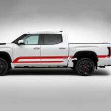 Pair Toyota Tundra Vintage Retro Doors Bed Side Rear Fender Trim Dual Stripes Vinyl Stickers Decal 3