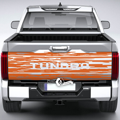 Toyota Tundra Bed Pickup Truck Tailgate Destroyed Grange Stripes Vinyl Stickers Decal
