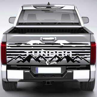 Toyota Tundra Bed Pickup Truck Tailgate Destroyed Grange Stripes Mountain Vinyl Stickers Decal 1