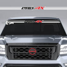 Windshield Nissan Frontier PRO-4X Vinyl Stickers Decals Graphics 3 Colors 2