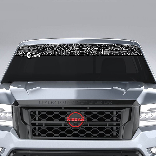 Windshield Topographic Map Nissan Frontier Vinyl Stickers Decals Graphics