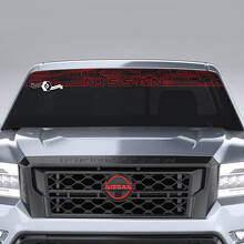 Windshield Topographic Map Nissan Frontier Vinyl Stickers Decals Graphics 3