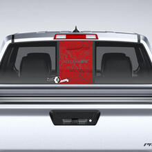 Window Glass Nissan Frontier Pro-4X Topographic Map Tailgate Vinyl Stickers Decals Graphics 2