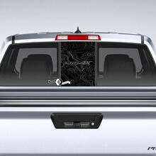 Pro-4X Topographic Style Rear Window Vinyl Decal for Nissan Frontier_3