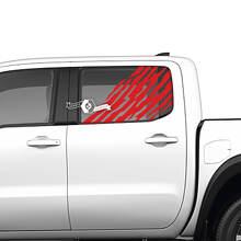 Pair Doors Window Nissan Frontier Destroyed Grange Vinyl Stickers Decals Graphics 3