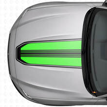 Outline Hood Stripe Vinyl Decal For Musclecar Musclecarmodel _2