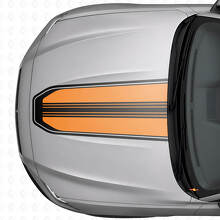 Outline Hood Stripe Vinyl Decal For Musclecar Musclecarmodel _3