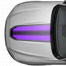 Outline Hood Stripe Vinyl Decal For Musclecar Musclecarmodel _4