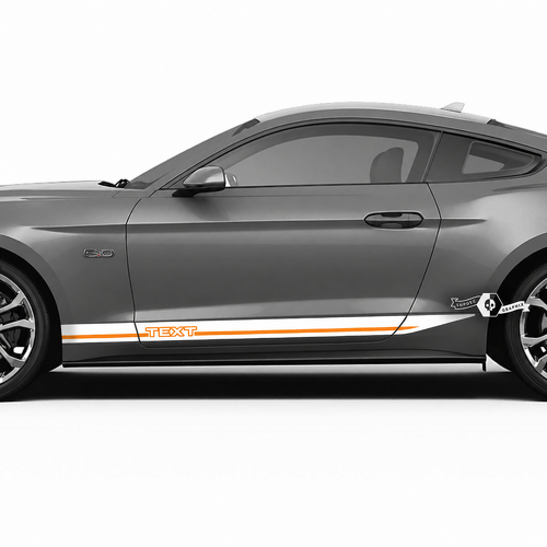 Custom Outline Accent Stripes Rocker Panel Vinyl Decal Kit for Musclecar Musclecarmodel