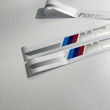 2x 2023 BMW M2 G87 M Performance Silver Stripes vinyl decal sticker 2