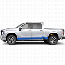 Layered Peaks Door & Rocker Panel Vinyl Stripes for Chevrolet Silverado 1500 Next Generation 2027_5