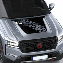 Nissan Frontier S SV Pro-4x Hood Decal Vinyl Tire Track Off Road Blackout Graphic Decals Sticker 2