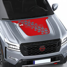 Nissan Frontier S SV Pro-4x Hood Decal Vinyl Tire Track Off Road Blackout Graphic Decals Sticker 3