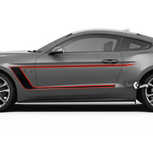 Pair Doors Stripes for Ford Mustang Shelby GT500 GT350 Mach1 Mach 1 2 Colors 2