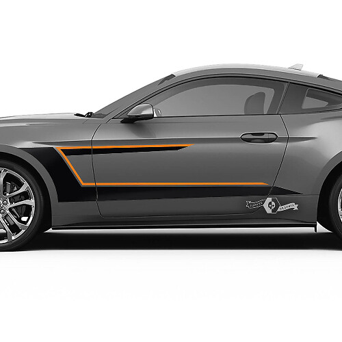 Dual Racing Stripes Side Vinyl Decal Kit for Musclecar Musclecarmodel 2016-23 
