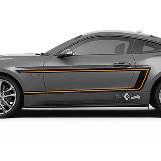 Pair Doors Fender Stripes for Ford Mustang Shelby GT500 GT350 GT 500 GT 350 Mach1 Mach 1 Logo 2 Colors
