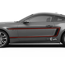 Pair Doors Fender Stripes for Ford Mustang Shelby GT500 GT350 GT 500 GT 350 Mach1 Mach 1 Logo 2 Colors 2