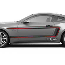 Pair Doors Fender Stripes for Ford Mustang Shelby GT500 GT350 GT 500 GT 350 Mach1 Mach 1 Logo 3 Colors 2