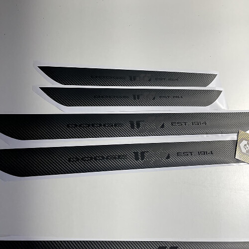 4x Dodge Challenger 100th Anniversary Door Sill Vinyl Decal Stickers