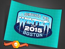 Boston Blizzard I Survived The Winter Badge Emblem Vinyl Sticker Decal for Jeep ATV Truck 2