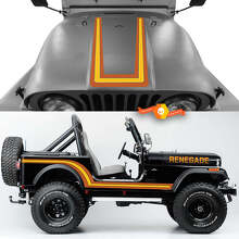 Vintage Curwed Stripes Hood Side for Jeep Renegade CJ7_3