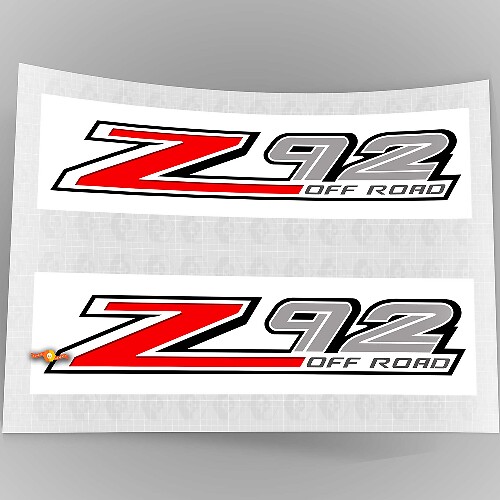 Z92 OFF ROAD Vinyl Decal Sticker For Chevy Silverado 