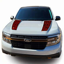 Double Topographic Hood Stripes Vinyl Decal for Musclecar Maverick Tremor_2